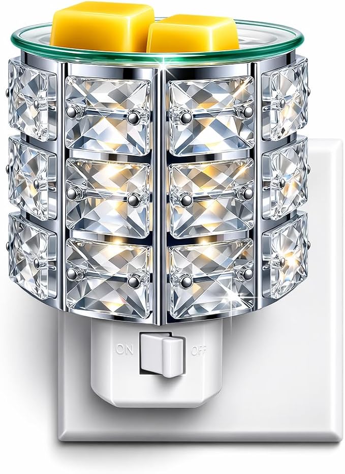 Warmers Pluggable Fragrance Warmer- Decorative Plug-in for Warming Scented Candle (Silver), product image