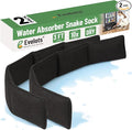 Water Absorber Snake Sock -2 Pack-Reusable Water Barrier - Absorbs 10 Times its Weight-Great for Leaks & Spills from Doors