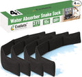 Water Absorber Snake Sock -3 Pack-Reusable Water Barrier - Absorbs 10 Times its Weight-Great for Leaks & Spills from Doors