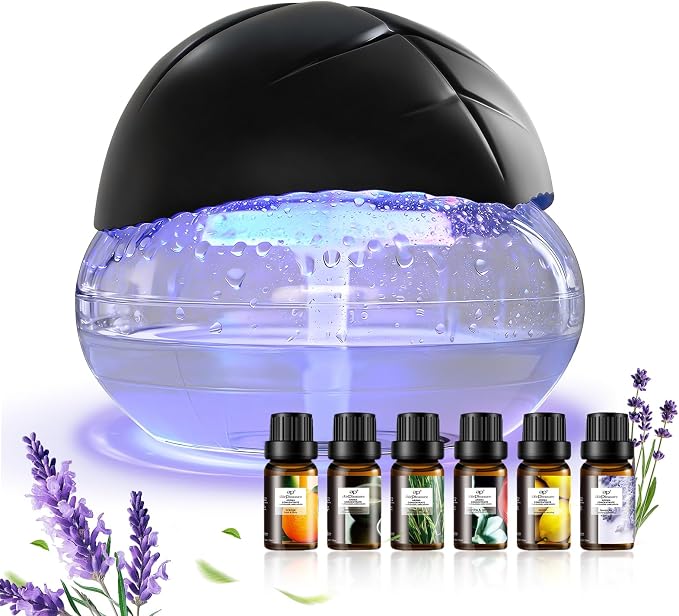 Water Based Air Purifier with Essential Oil Diffuser Pack, Air Washer with 7 Color LED Night Light, product image