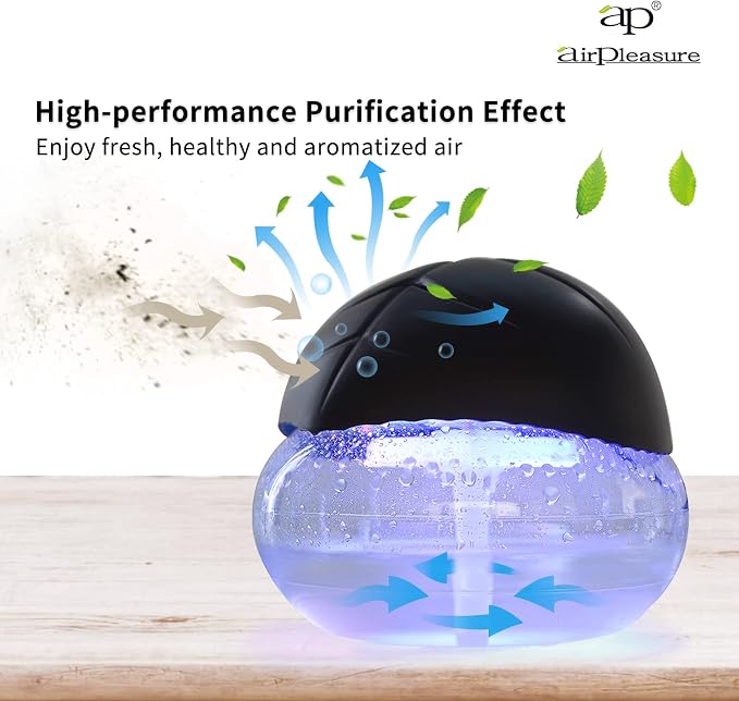 Water Based Air Purifier with Essential Oil Diffuser Pack, Air Washer with 7 Color LED Night Light, alternate product view 3