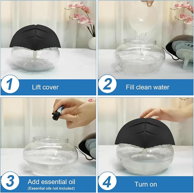 Water Based Air Purifier with Essential Oil Diffuser Pack, Air Washer with 7 Color LED Night Light, alternate product view 7