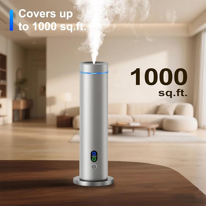 Waterless Diffuser, 1000 Sq.Ft Coverage, Essential Oil Diffuser with Tilt-Safe, Remote Control, Adjustable Mist, alternate