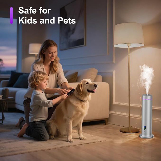Waterless Diffuser, 1000 Sq.Ft Coverage, Essential Oil Diffuser with Tilt-Safe, Remote Control, Adjustable Mist, alternate