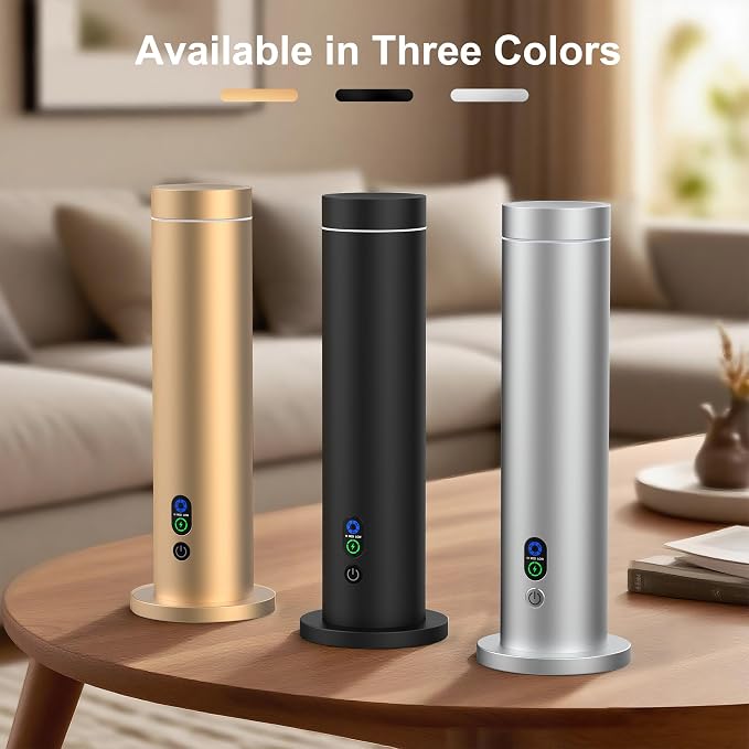 Waterless Diffuser, 1000 Sq.Ft Coverage, Essential Oil Diffuser with Tilt-Safe, Remote Control, Adjustable Mist, alternate