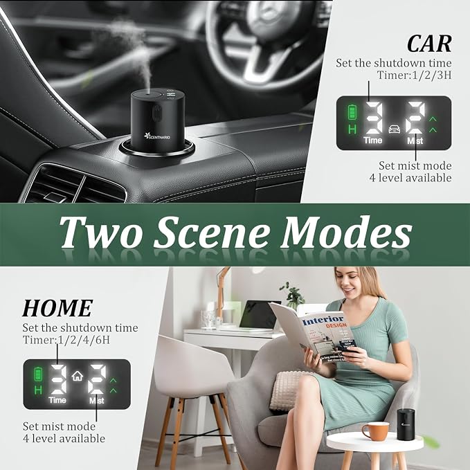 Waterless Diffuser for Essential Oil - Aroma Diffuser for Home with Battery Indicator, alternate product view 2
