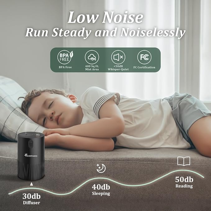 Waterless Diffuser for Essential Oil - Aroma Diffuser for Home with Battery Indicator, alternate product view 4