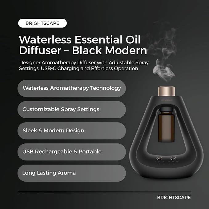 Waterless Diffuser for Essential Oil – Battery Operated Hotel Scent Diffuser – Portable, Cordless Aromatherapy for Home