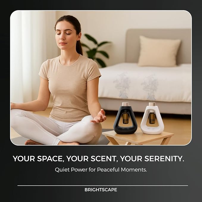 Waterless Diffuser for Essential Oil – Battery Operated Hotel Scent Diffuser – Portable, Cordless Aromatherapy for Home