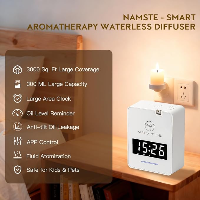Waterless Diffuser - HVAC System Essential Oil Diffuser with Clock - Whole House & Hotel Coverage 3000 Sq., alternate product