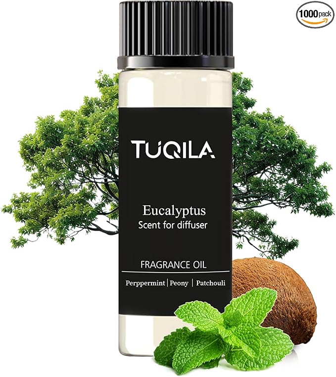 Waterless Essential Oil 20ml Eucalyptus Hotel Scent- Lemon, Bergamot, Ocean, Jasmine, Amber& Musk Fragrance for Home, Hotel
