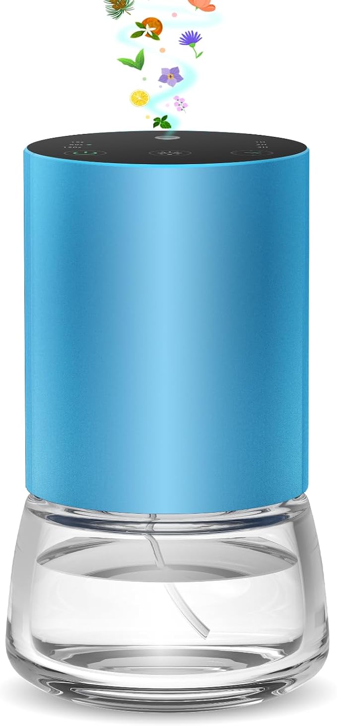 Waterless Essential Oil Diffuser 100ML Large Capacity Battery Operated Cordless Aromatherapy Diffuser with Timing & 3 Mist