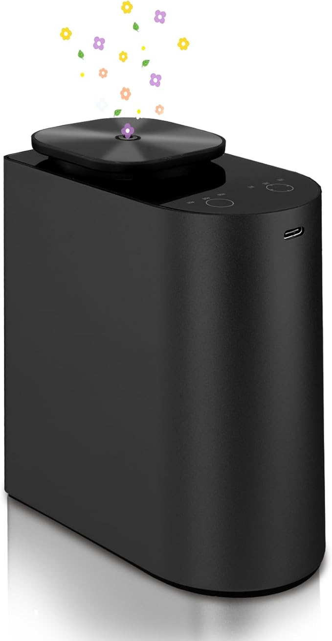 Waterless Essential Oil Diffuser,4000 mAh Large Battery, max 120ml Capacity, Suitable for Hotels, Large Rooms, Offices