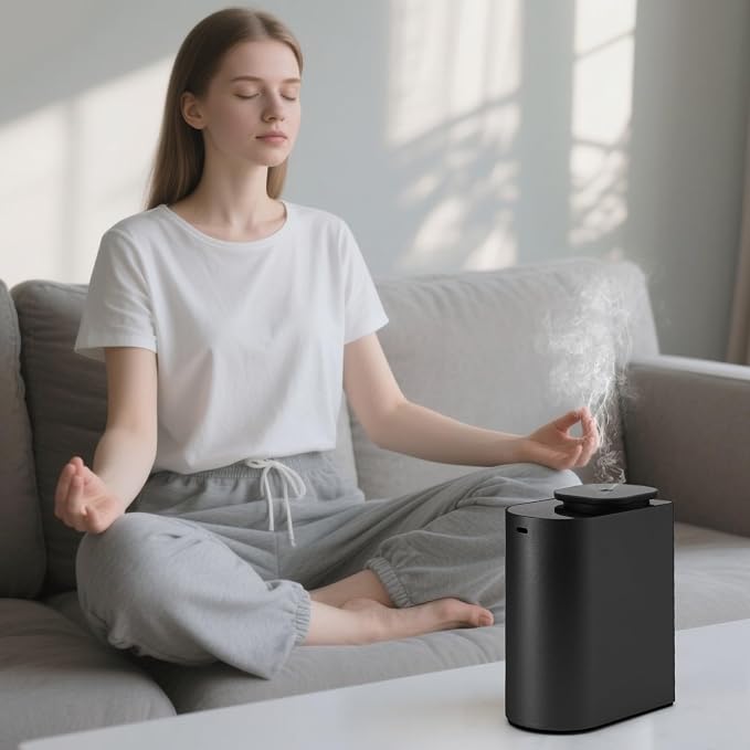 Waterless Essential Oil Diffuser,4000 mAh Large Battery, max 120ml Capacity, Suitable for Hotels, Large Rooms, Offices