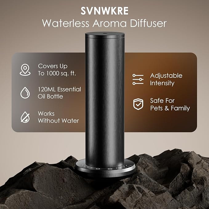 Waterless Essential Oil Diffuser,Aromatherapy Diffusers,Scent Diffusers for Home,Large Room, Hotel Scent Diffuser, 1000sq.ft