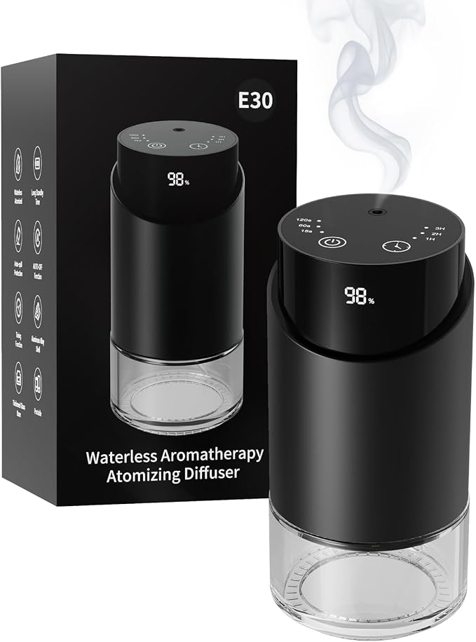 Waterless Essential Oil Diffuser Aromatherapy Scent Diffusers for Home Large Room, Car, Office, Desk, product image