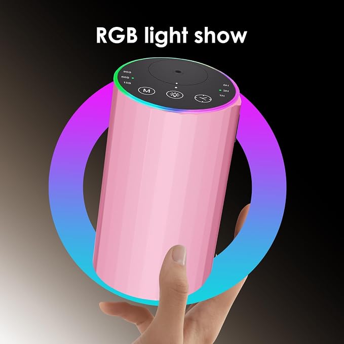 Waterless Essential Oil Diffuser, Battery Powered Mini Scent Air Machine, Aromatherapy Mist Diffuser for Home Room Car Office