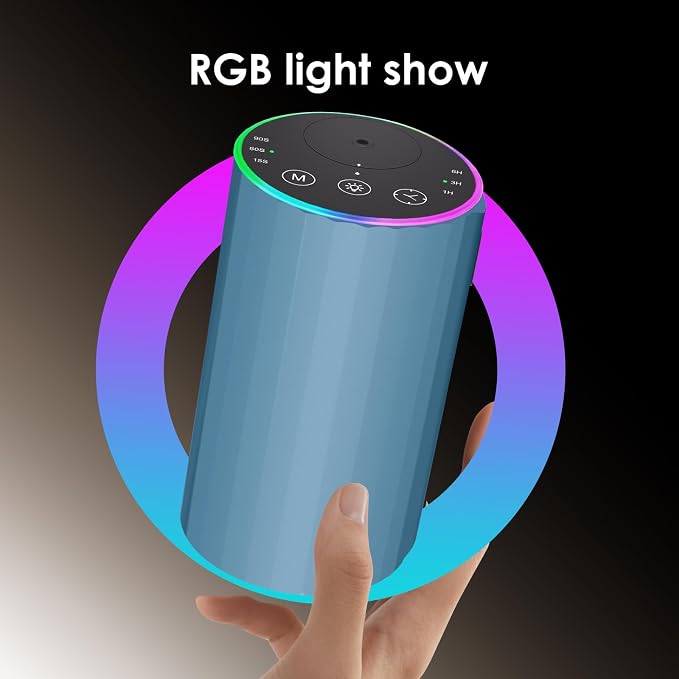 Waterless Essential Oil Diffuser, Battery Powered Mini Scent Air Machine, Aromatherapy Mist Diffuser for Home Room Car Office