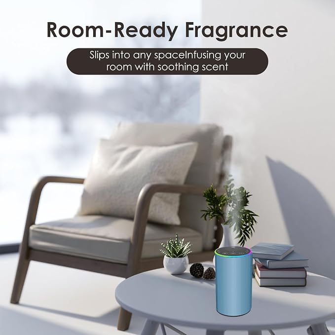 Waterless Essential Oil Diffuser, Battery Powered Mini Scent Air Machine, Aromatherapy Mist Diffuser for Home Room Car Office