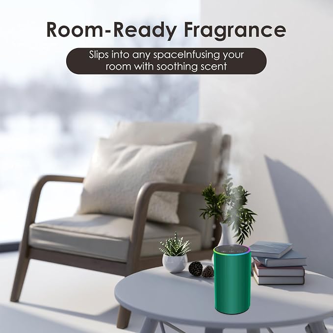 Waterless Essential Oil Diffuser, Battery Powered Mini Scent Air Machine, Aromatherapy Mist Diffuser for Home Room Car Office