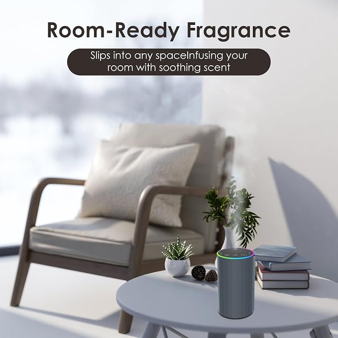Waterless Essential Oil Diffuser, Battery Powered Mini Scent Air Machine, Aromatherapy Mist Diffuser for Home Room Car Office