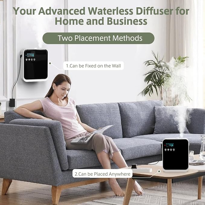 Waterless Essential Oil Diffuser for Home and Commercial Use, Up to 1500 sq.ft., alternate product view 6