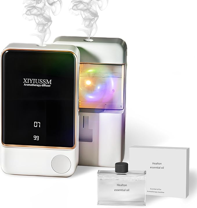 Waterless Essential Oil Diffuser for Home & Office Cordless Battery Operated Aroma Diffuser with 7 Mist Levels, product image