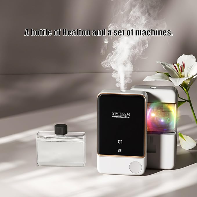 Waterless Essential Oil Diffuser for Home & Office Cordless Battery Operated Aroma Diffuser with 7 Mist Levels, alternate