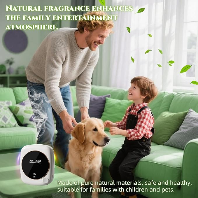 Waterless Essential Oil Diffuser for Home Office Travel Ultrasonic Aromatherapy Small Cordless Diffuser with 7 Mist Modes for