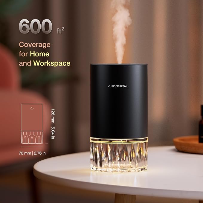 Waterless Essential Oil Diffuser for Home Room Desk Car Air Freshener Diffuser, Up to 600 sq ft, Battery Operated, alternate