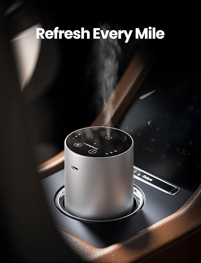 Waterless Essential Oil Diffuser, Rechargeable Scent Diffusers with 3 Mist Levels & Timers, alternate product view 7