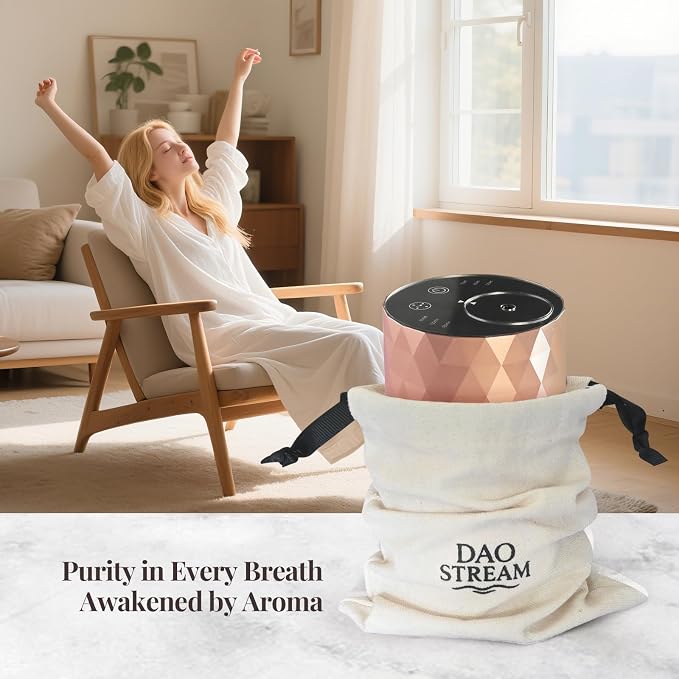 Waterless Essential Oil Diffuser - Rose Gold Portable Aromatherapy Scent Machine with 3 Mist Modes & Timer, alternate product