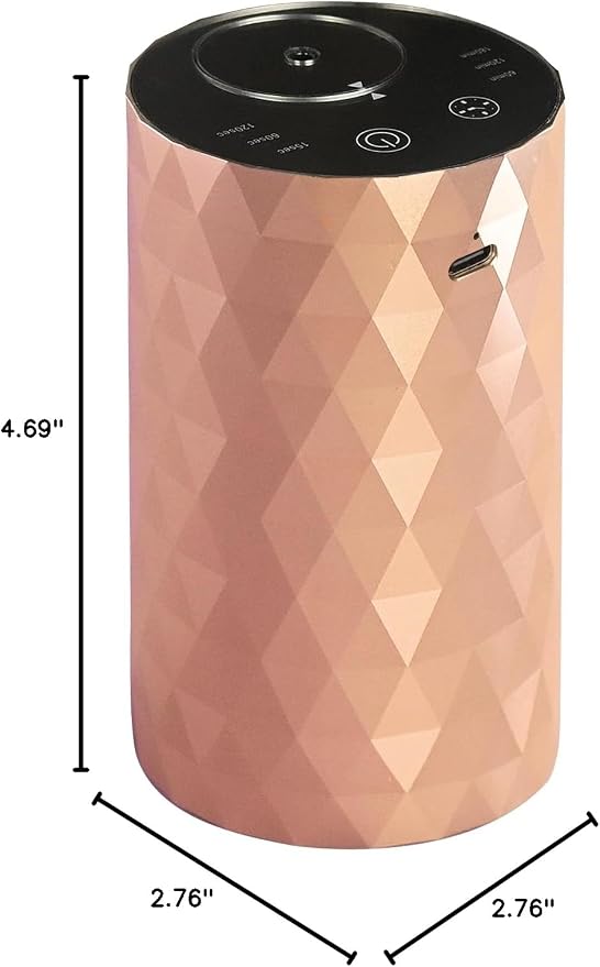 Waterless Essential Oil Diffuser - Rose Gold Portable Aromatherapy Scent Machine with 3 Mist Modes & Timer, alternate product