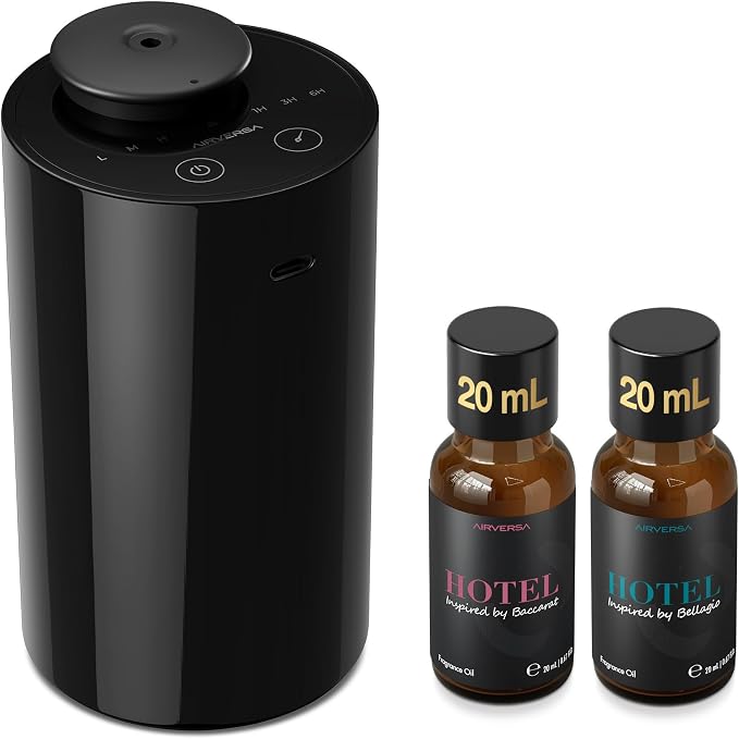 Waterless Essential Oil Diffuser Starter Kit with 2x20mL Hotel Fragrance Oils for Car Home Office, product image
