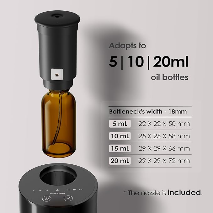 Waterless Essential Oil Diffuser Starter Kit with 2x20mL Hotel Fragrance Oils for Car Home Office, alternate product view 7