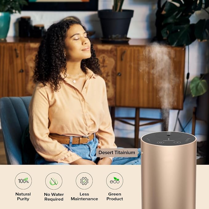 Waterless Essential Oil Diffuser Starter Kit with 30mL Sandal Lux Fragrance Oil Inspired by Luxury Hotel Scent for Home Car
