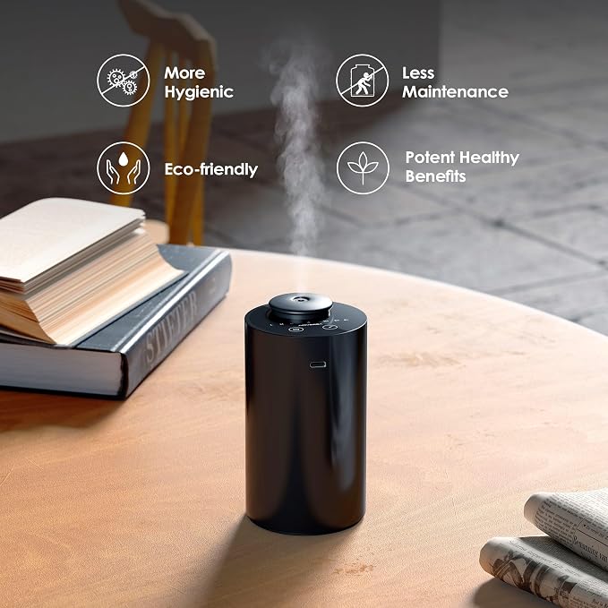 Waterless Essential Oil Diffuser Starter Kit with 30mL Hotel Fragrance Oil Inspired by Blagio, Battery Operated Car Diffuser