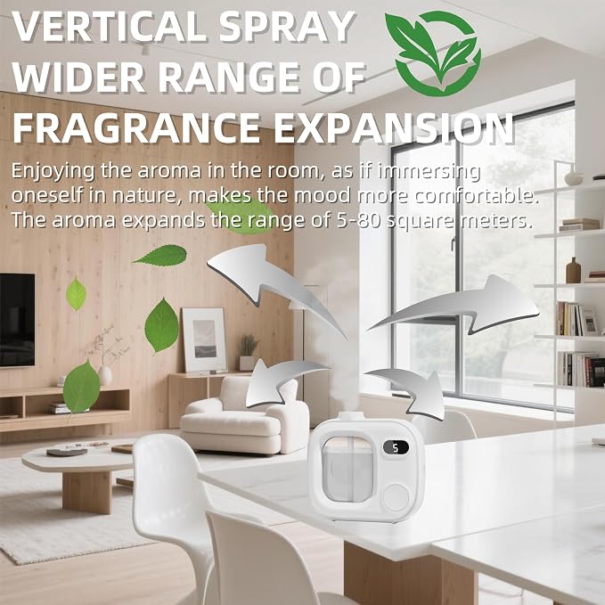 Waterless Essential Oil Diffuser Ultrasonic Essential Oil Diffuser for Home Large Rooms Bathroom Hotel Office Car, alternate