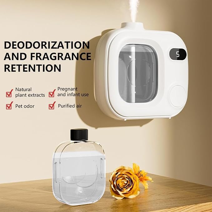 Waterless Essential Oil Diffuser Ultrasonic Essential Oil Diffuser for Home Large Rooms Bathroom Hotel Office Car, alternate