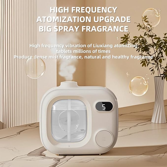 Waterless Essential Oil Diffuser Ultrasonic Essential Oil Diffuser for Home Large Rooms Bathroom Hotel Office Car, alternate