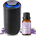 Waterless Essential Oil Diffuser with 15ml French Lavender Oil - Portable Cordless Waterless Diffuser - 3 Mist Levels - 4