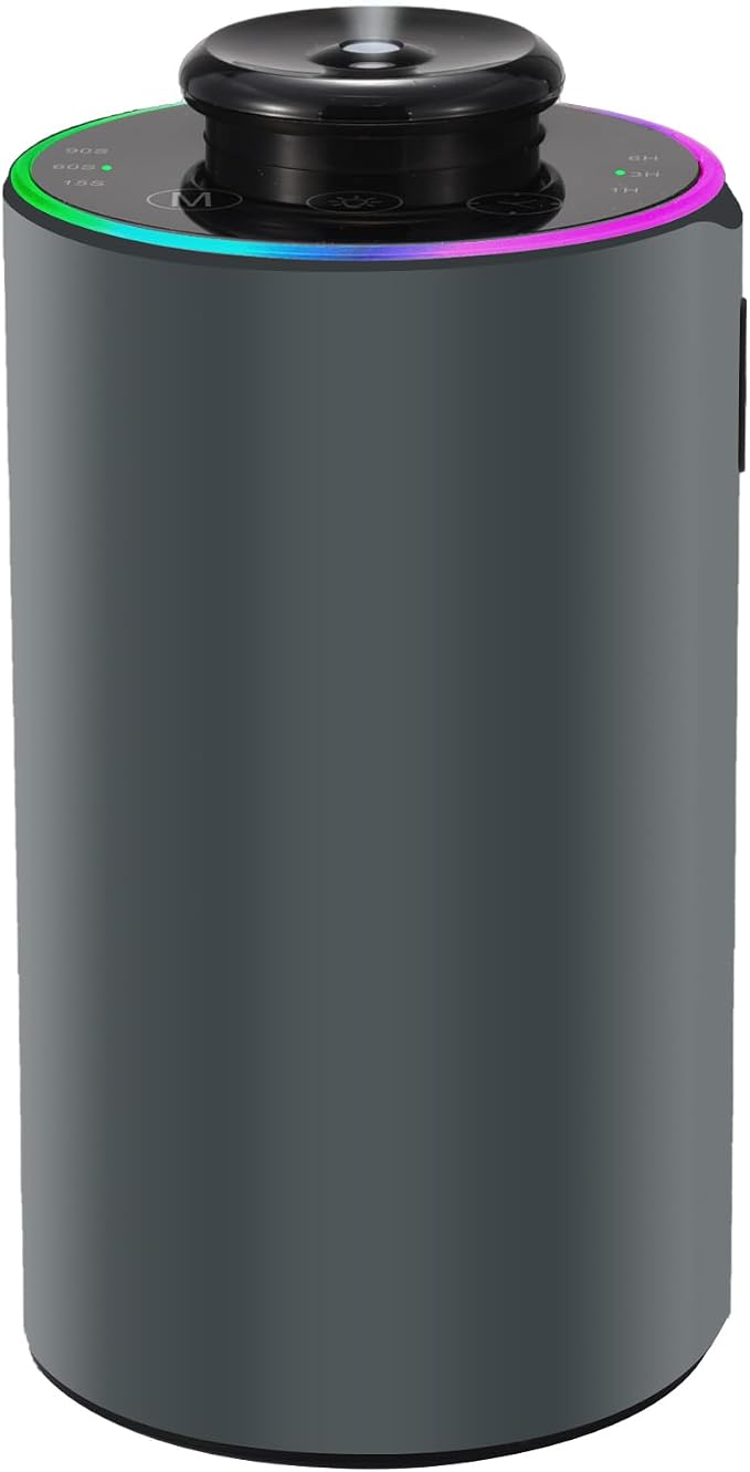 Waterless Essential Oil Diffuser with 8 Color LED Night Light, 3 Mist Levels & Timers, product image