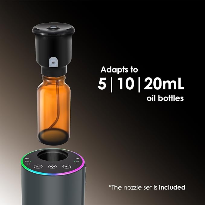 Waterless Essential Oil Diffuser with 8 Color LED Night Light, 3 Mist Levels & Timers, alternate product view 2