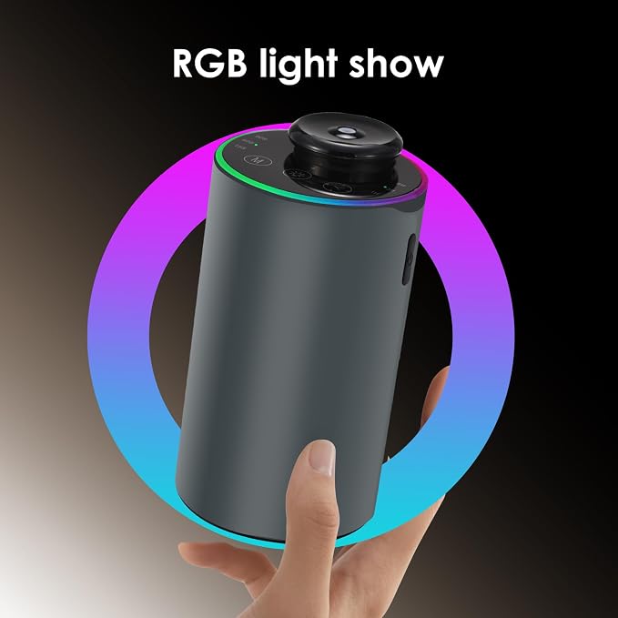 Waterless Essential Oil Diffuser with 8 Color LED Night Light, 3 Mist Levels & Timers, alternate product view 7