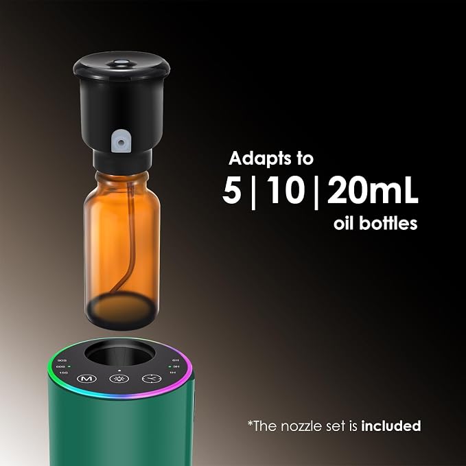 Waterless Essential Oil Diffuser with 8 Color LED Night Light, 3 Mist Levels & Timers, alternate product view 3
