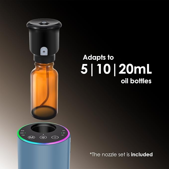 Waterless Essential Oil Diffuser with 8 Color LED Night Light, 3 Mist Levels & Timers, alternate product view 2