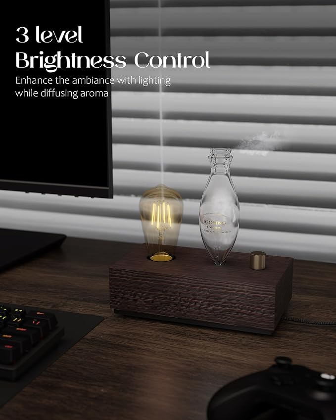 Waterless Essential Oil Diffusers with Rechargeable Battery & 9H Runtime, Aromatherapy Diffusers with Bulb, alternate product