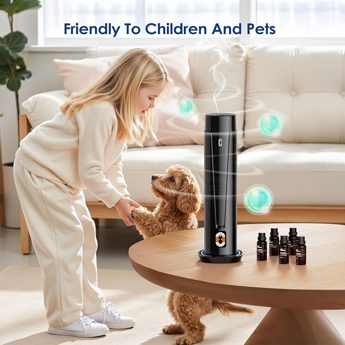 Waterless Scent Diffuser – 1200 Sq Ft Coverage, Essential Oil Diffuser with Remote Control, alternate product view 8