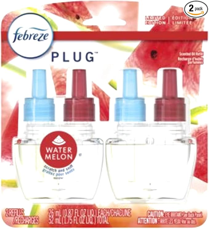 Watermelon plug-in scented oil refill two-pack, product image