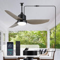 Waterproof Outdoor Ceiling-Fan with Light - 42" Modern Ceiling Fans with 3 Colors LED Light, App & Remote